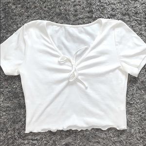 White crop top